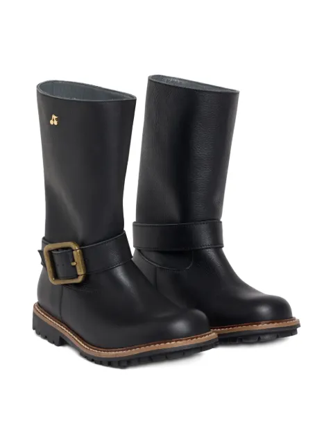 Bonpoint buckle leather boots