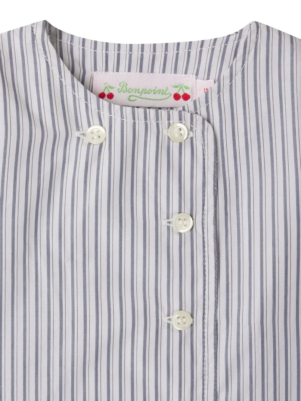 Bonpoint striped button-fastening pyjamas set Blauw