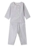 Bonpoint striped button-fastening pyjamas set - Blue