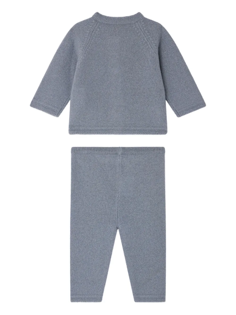 Bonpoint Jeannot kasjmier set met knopen Blauw