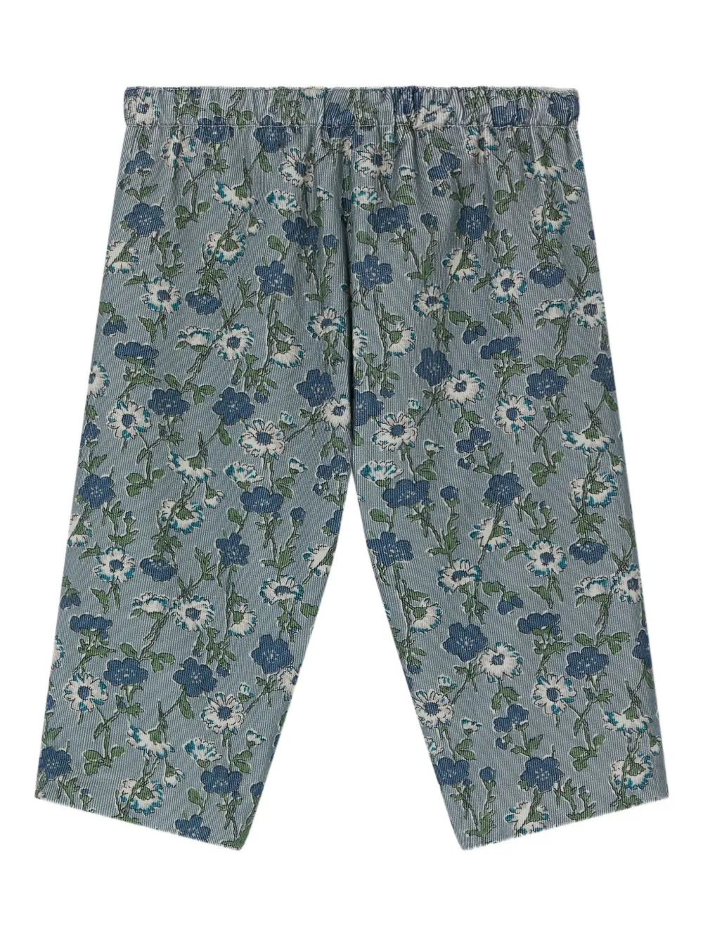 Bonpoint Dandy broek met elastische taille en bloe print Groen