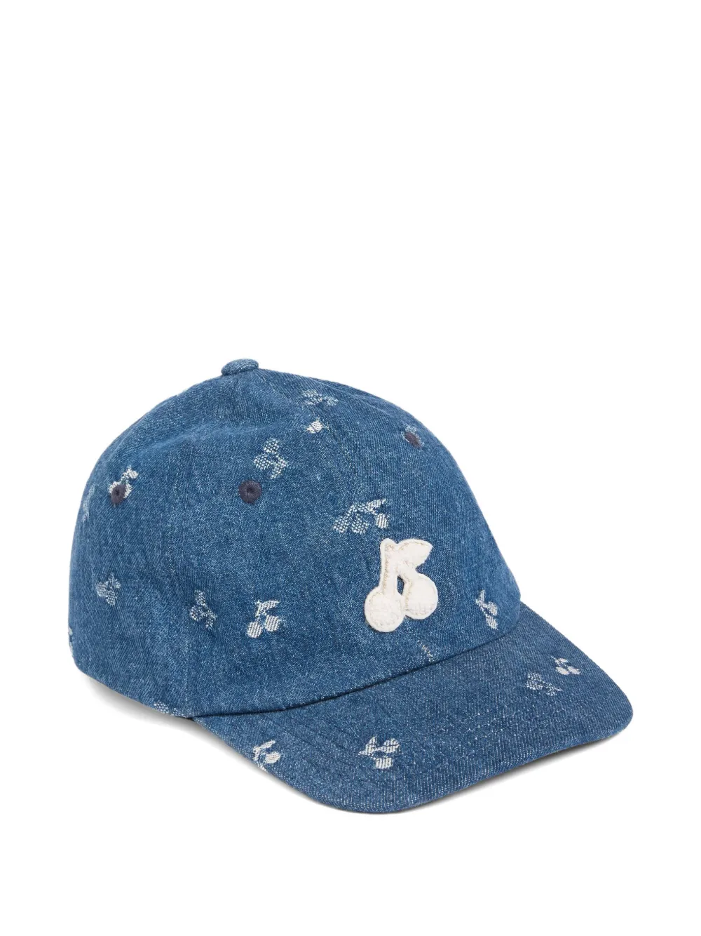 Bonpoint Pet met kersenprint Blauw