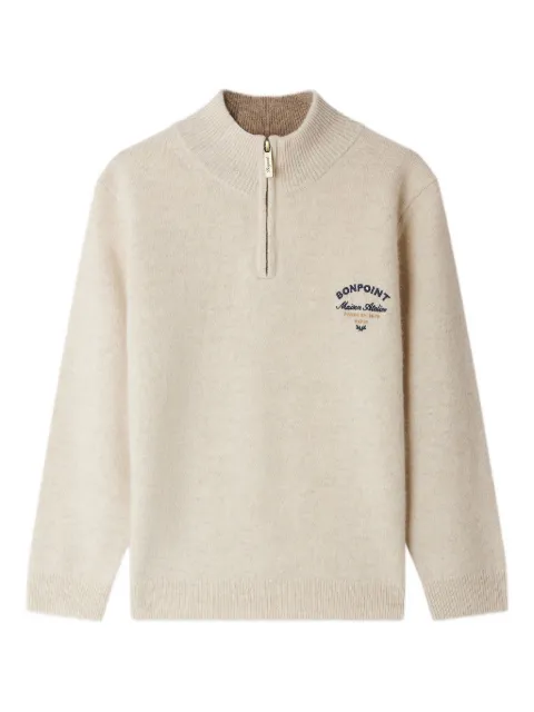 Bonpoint Gert half-zip high-neck jumper