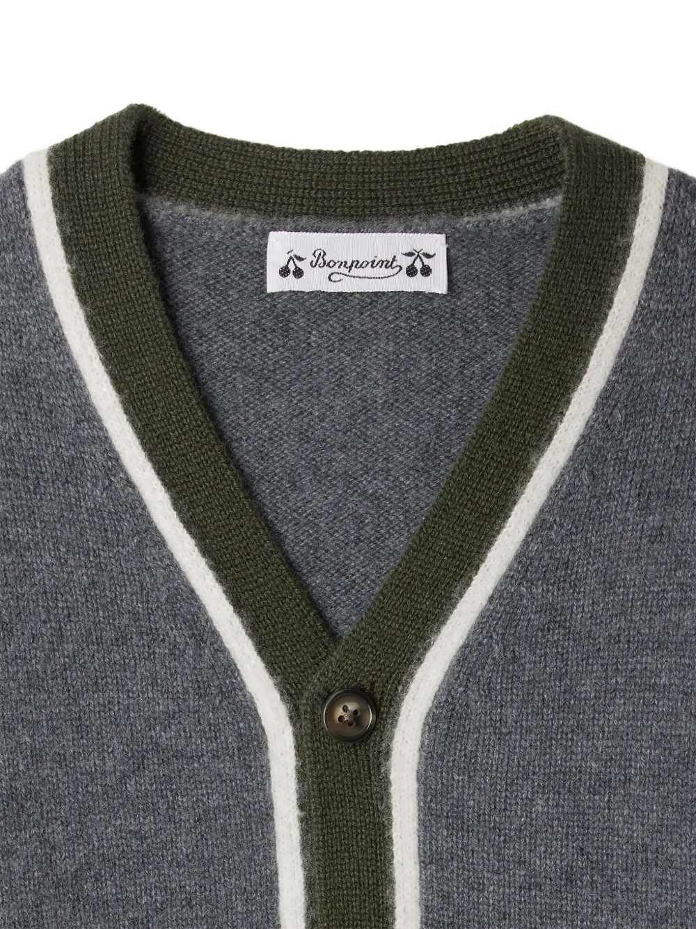 Bonpoint Vest met V-hals en knopen Grijs