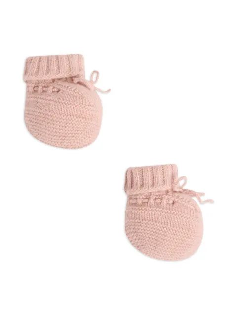 Bonpoint Telse cable-knit lace-up booties