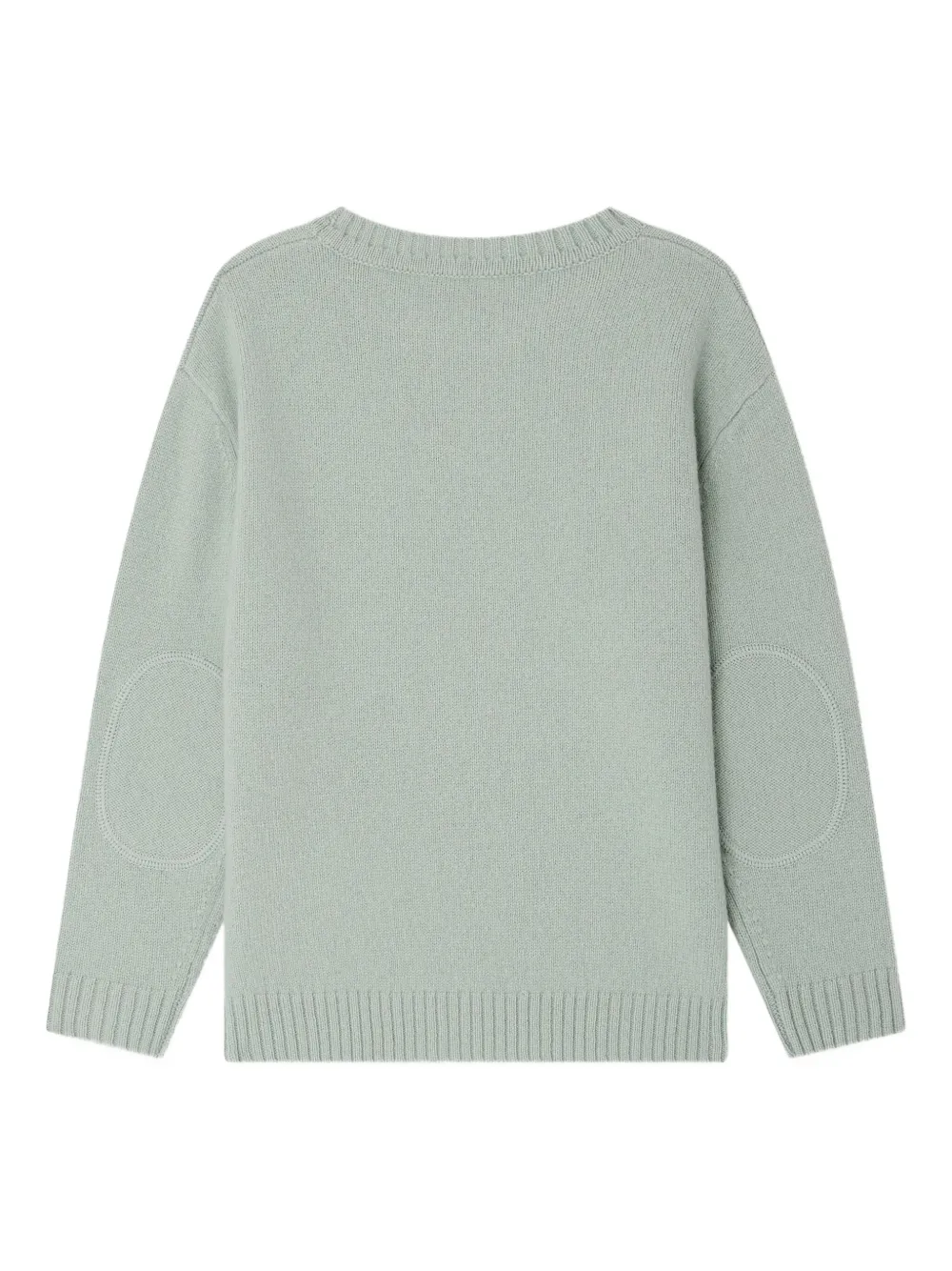Bonpoint Jason wollen trui met elleboogpatch Blauw