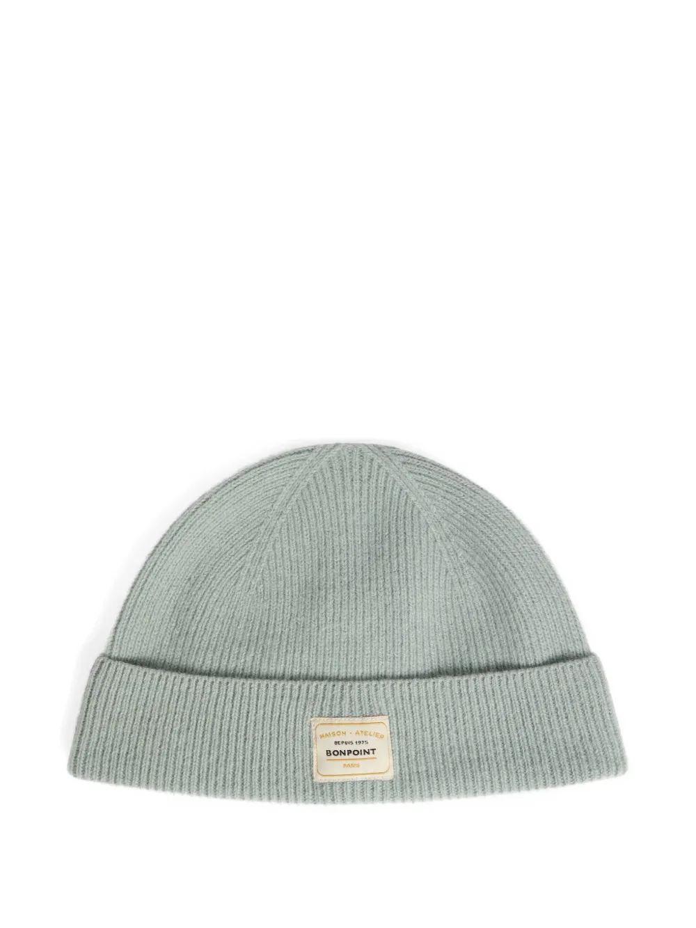 Bonpoint Benny geribbelde wollen muts Blauw