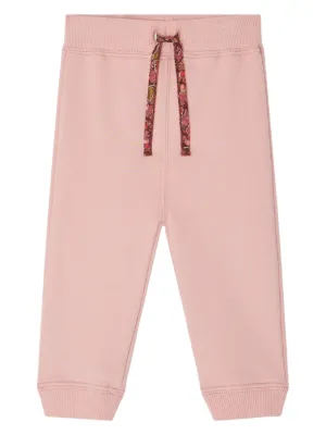 Burberry Kids check-trimmed Cotton Jogging Pants | Pink | FARFETCH