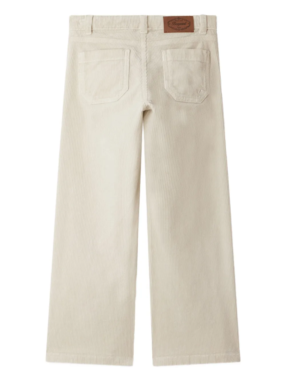 Bonpoint Ribfluwelen broek met opgestikte zak Beige