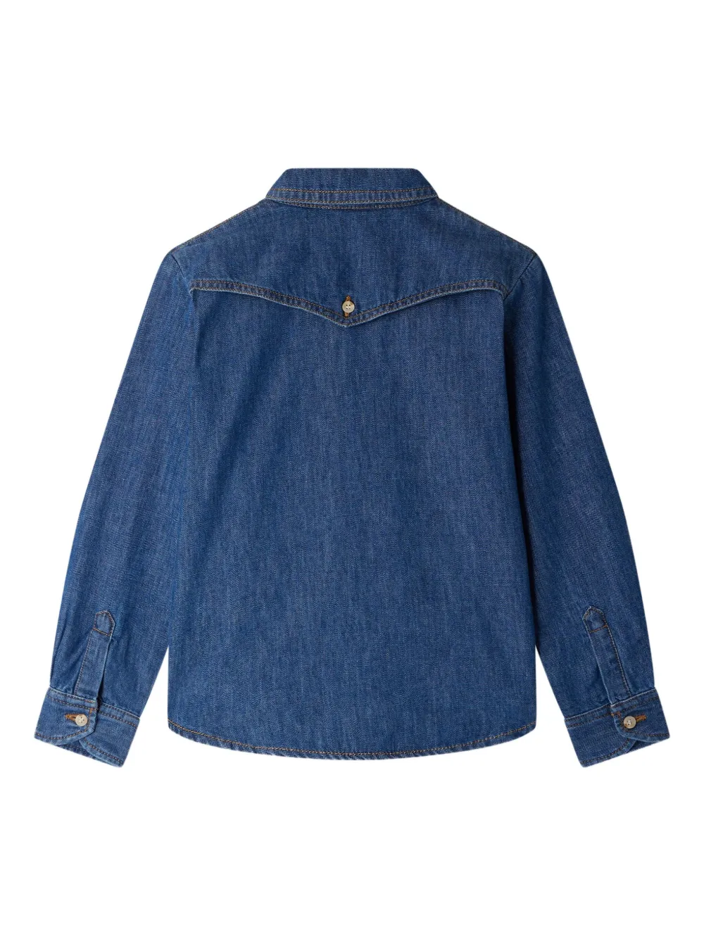 Bonpoint Jared spijkershirt met knopenbies Blauw