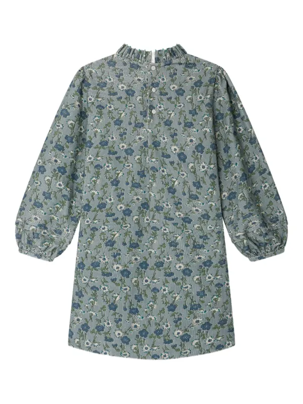 Bonpoint floral-print Ruffled Casual Dress | Blue | FARFETCH