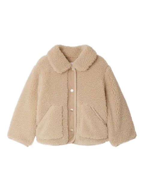 Bonpoint teddy-collar button coat