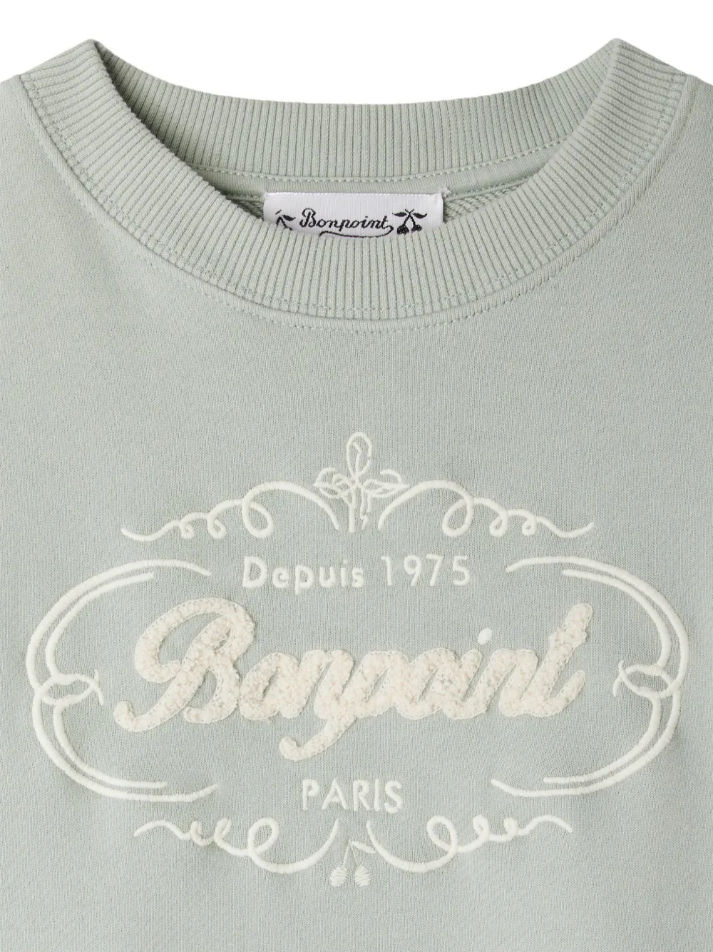Bonpoint Sweater met geborduurd logo Groen