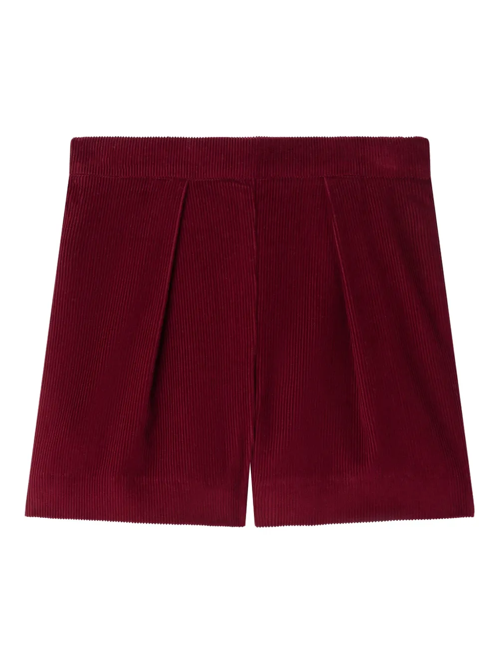 Bonpoint pleated corduroy shorts | Red | Image 1