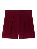 Bonpoint pleated corduroy shorts - Red