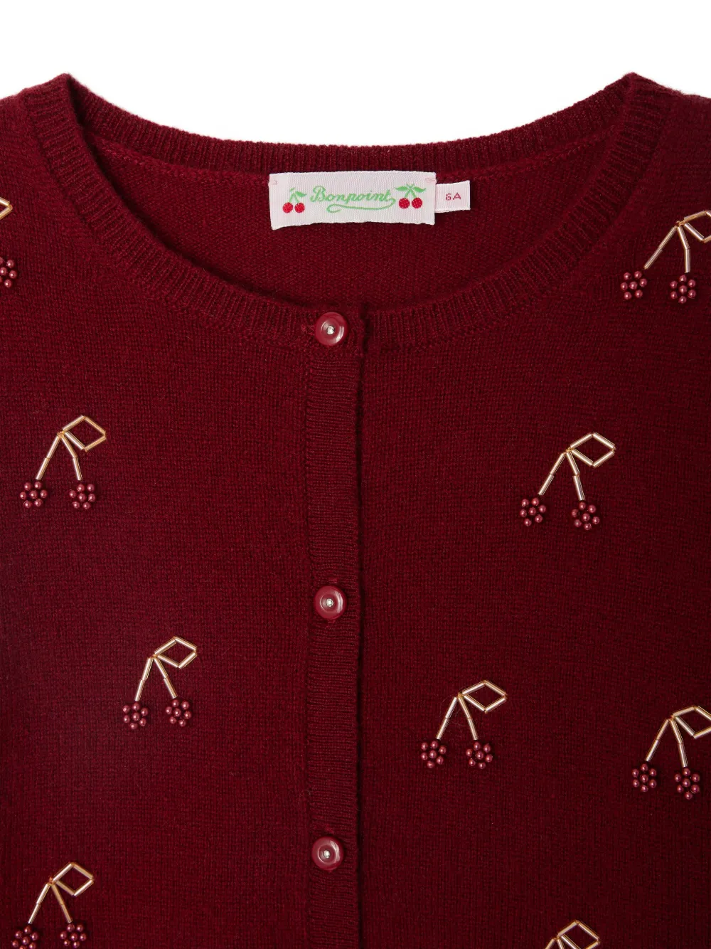 Bonpoint Vest verfraaid met kersen Rood