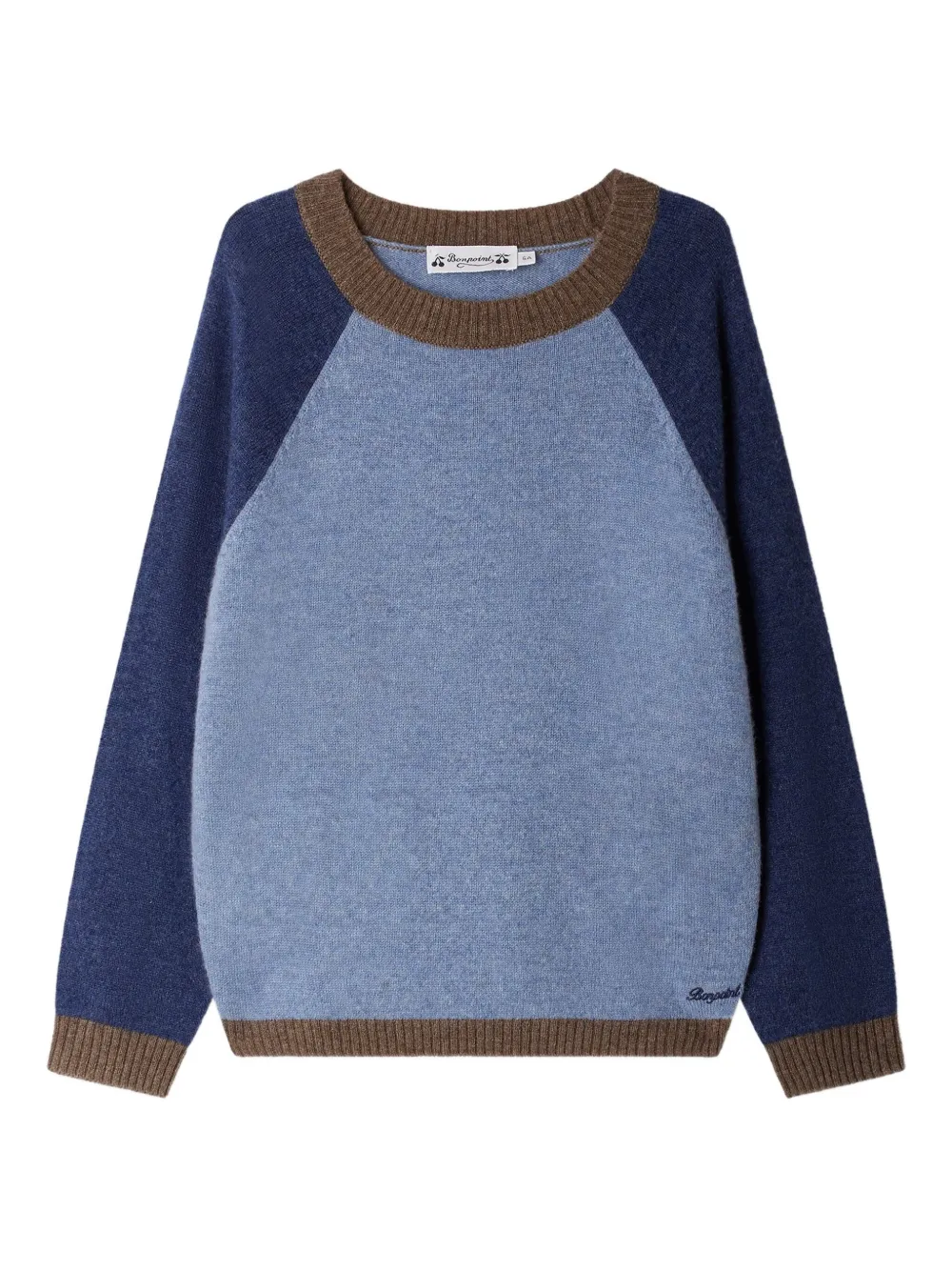 Bonpoint Damien trui met raglan mouwen Blauw