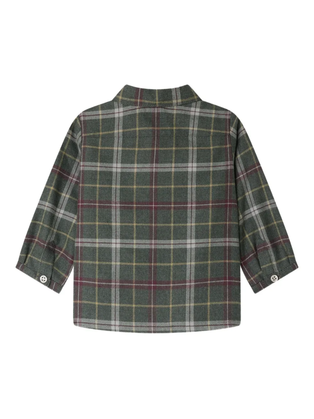 Bonpoint Geruit shirt met zak Groen
