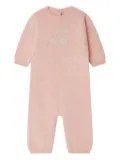 Bonpoint cherry-embellished cashmere jumpsuit - Pink