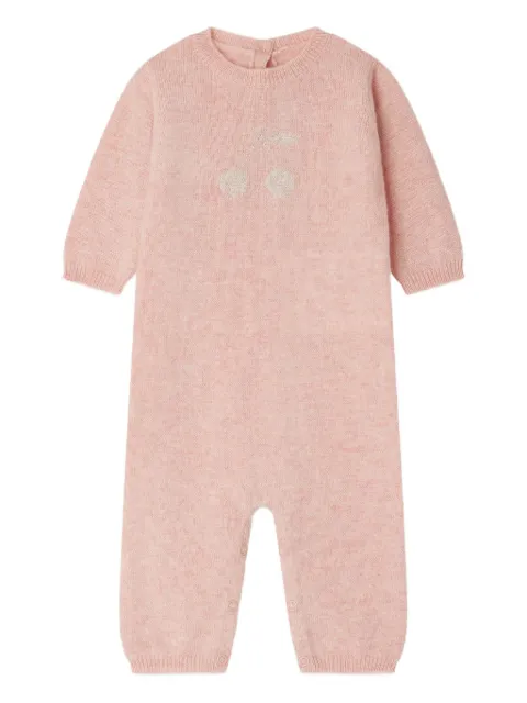 Bonpoint cherry-embellished cashmere jumpsuit