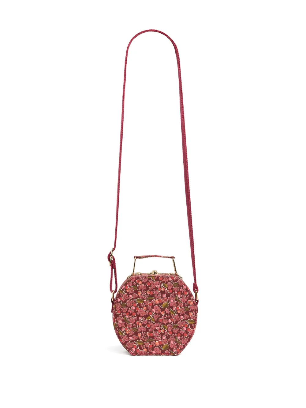 Bonpoint Jadore ronde schoudertas met kersenprint Roze