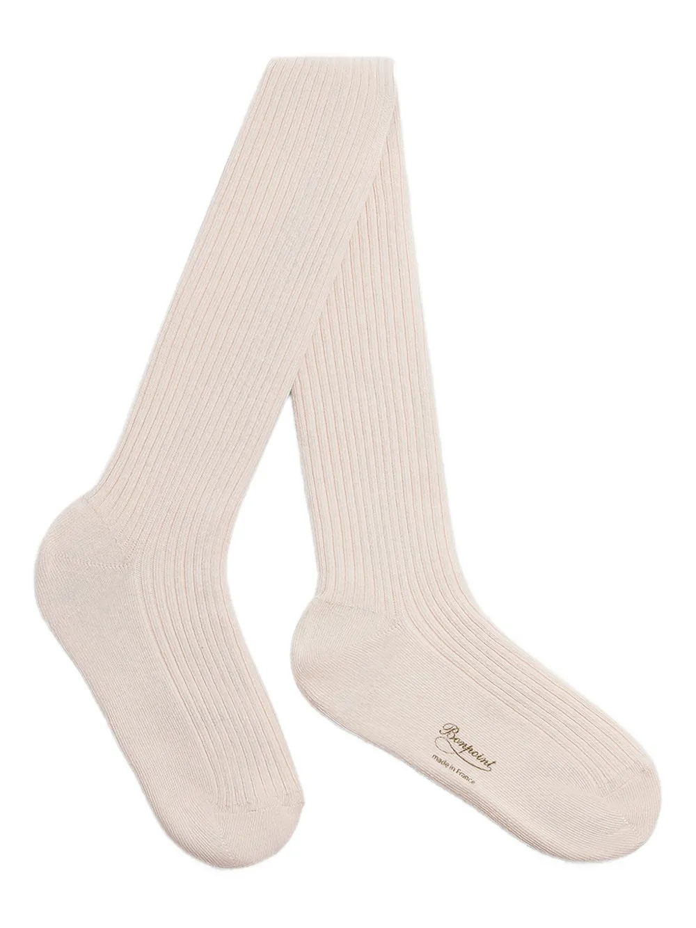 Bonpoint Thomina ribbed cotton tights | Pink | Image 1