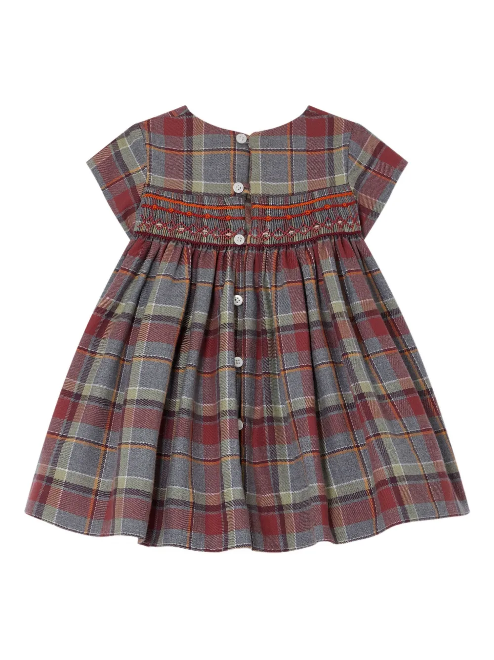 Bonpoint smocked plaid dress - Rood