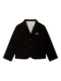 Bonpoint corduroy logo-patch blazer - Brown