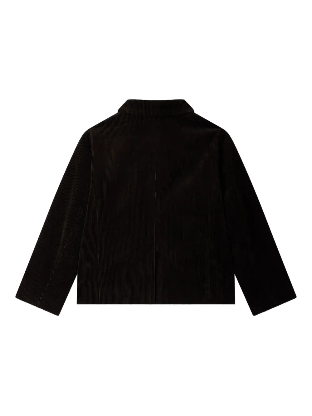 Bonpoint Ribfluwelen blazer met logopatch Bruin
