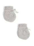 Bonpoint knitted-texture booties - Grey