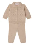 Bonpoint button-fastening knitted two-piece set - Neutrals