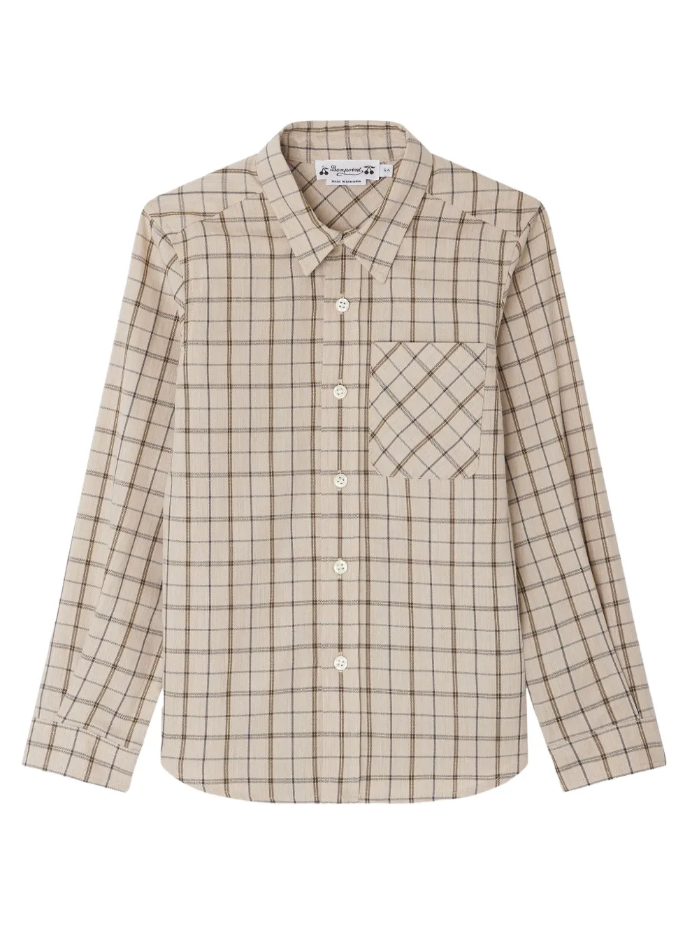 Bonpoint Tango checked shirt | Neutrals | Image 1