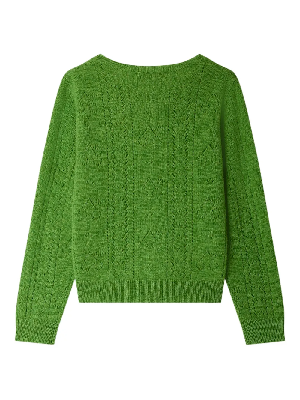 Bonpoint Kabelgebreid vest Groen