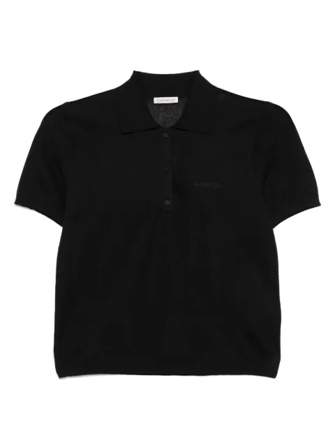 Moncler playera tipo polo con logo bordado