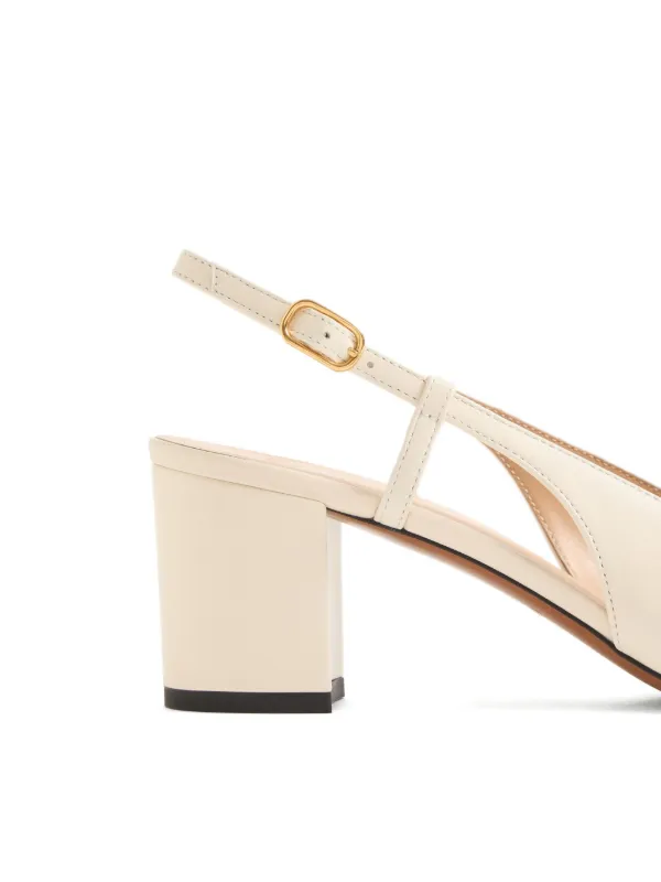 【Valentino】Valet du Roi パンプス ベージュ 6cm 正規品 Valet du Roi leather slingback pumps in neutrals - Valentino