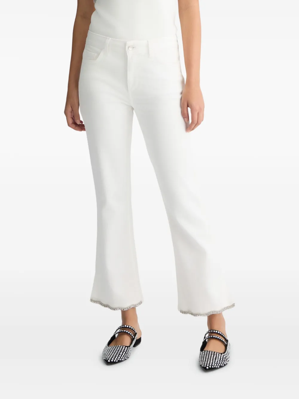 LIU JO Jeans verfraaid met stras Wit