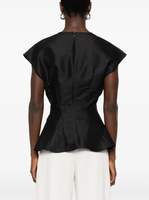 Fabiana Filippi Peplum Top | Blue | FARFETCH