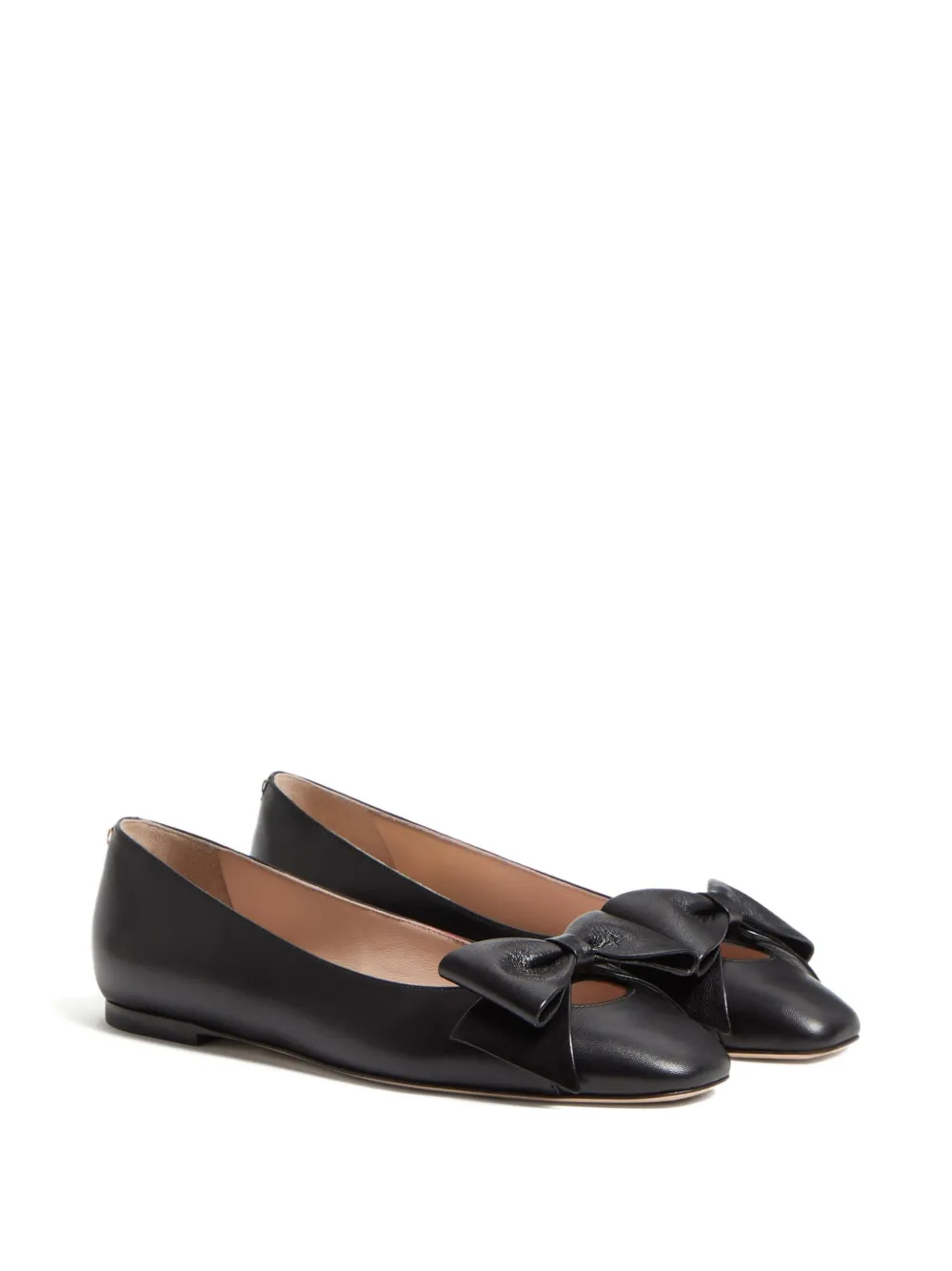 Valentino Garavani BOWOW KIDSKIN BALLERINA - Zwart