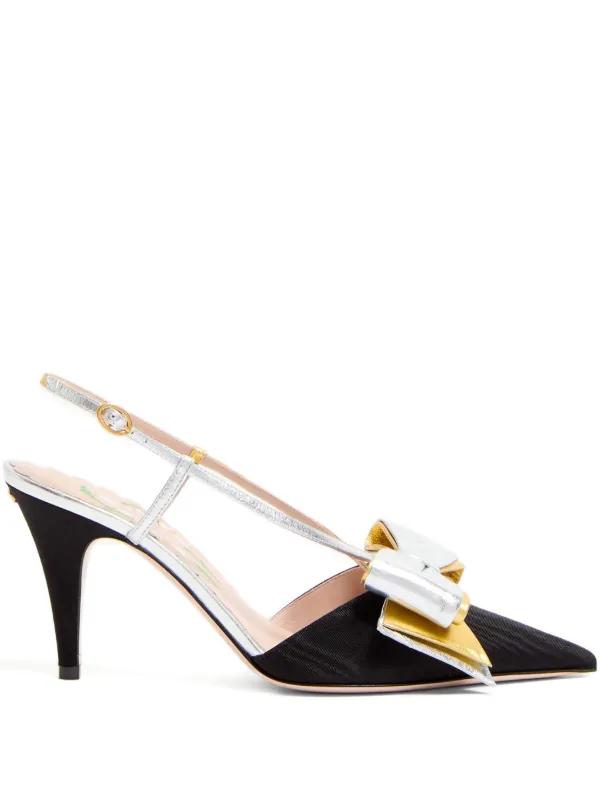 【Valentino】SLING BACK BOWOW T.85◆7W2S0MX5DDT Valentino Garavani Bowow 85MM Slingback Pumps | Saks Fifth
