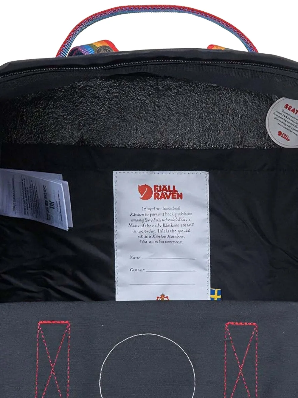  Fjällräven Kånken Rainbow Backpack - Black 
