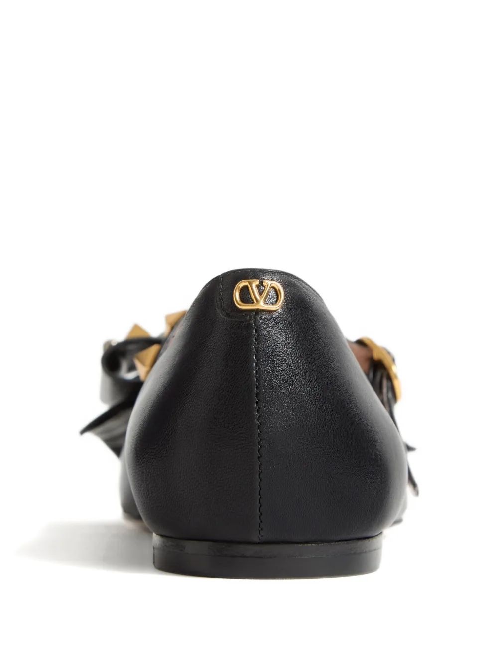 Valentino Garavani Bowow studded ballerina shoes Black