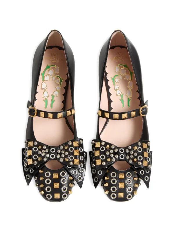 Valentino Garavani ボウワウ メリージェーン フラットシューズ