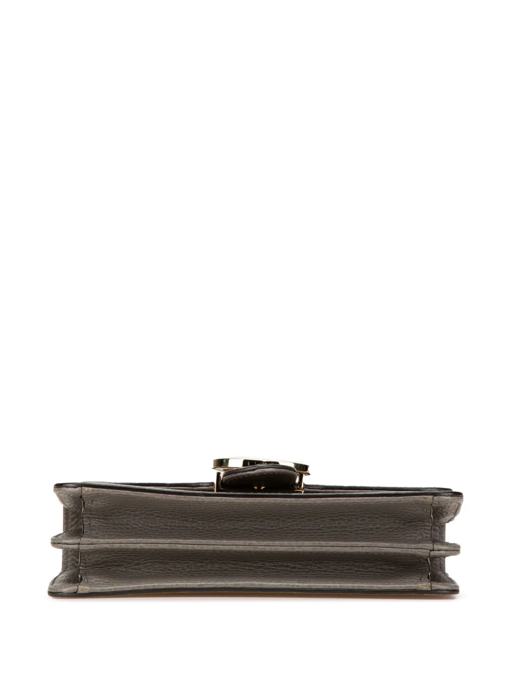 Pre-owned Gucci 2000-2015 Small Dollar Calfskin Interlocking G Crossbody Bag In Grey