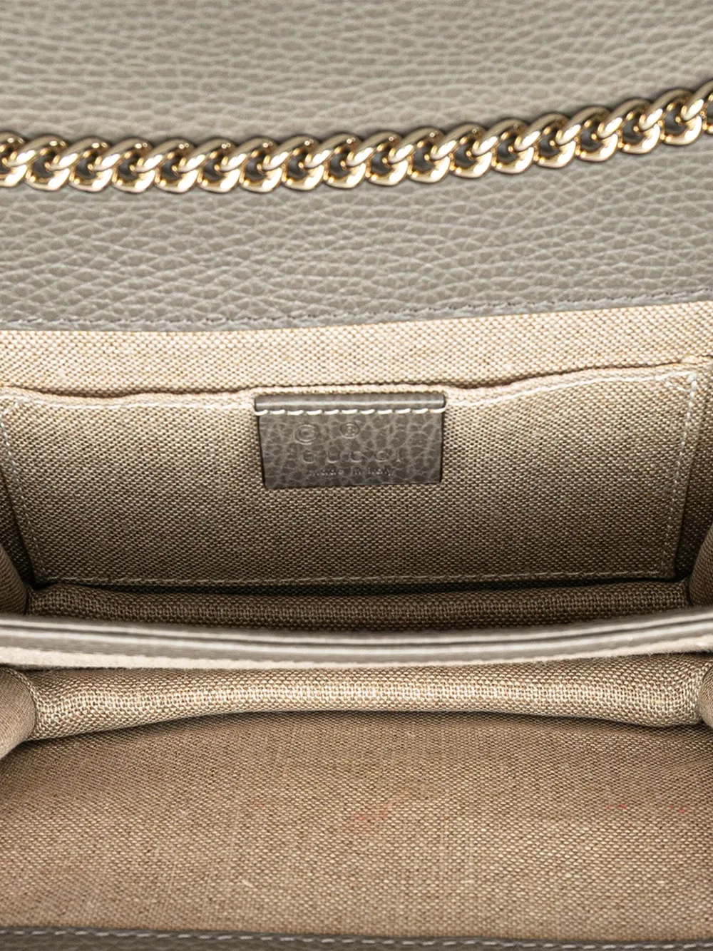 Pre-owned Gucci 2000-2015 Small Dollar Calfskin Interlocking G Crossbody Bag In Grey