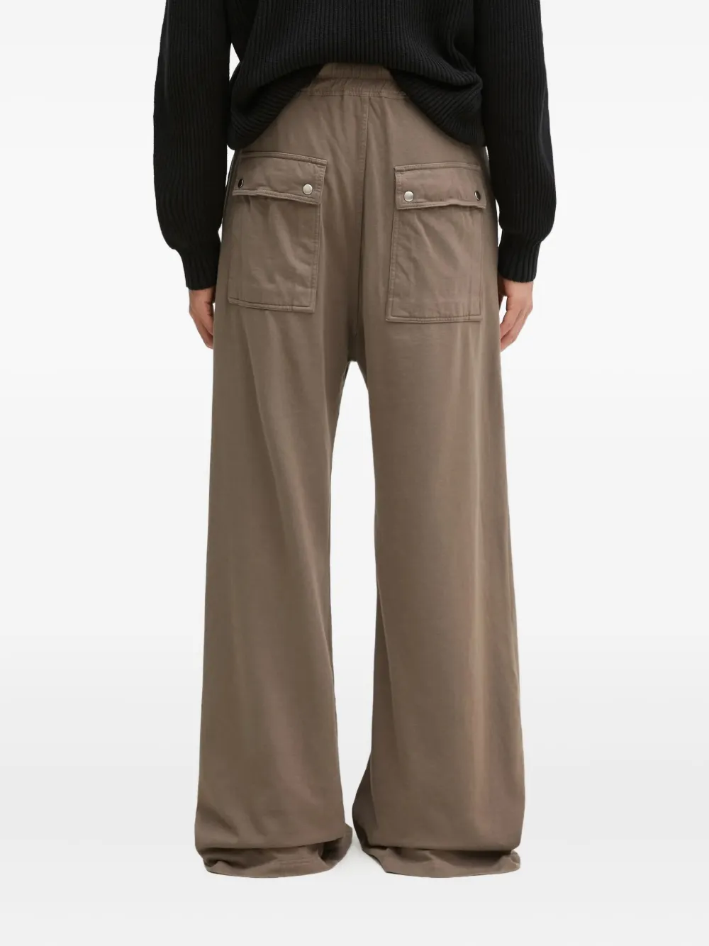 Rick Owens Drkshdw Button-fastening Pocket Track Pants In Brown