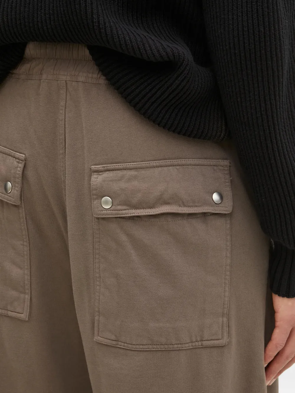 Rick Owens Drkshdw Button-fastening Pocket Track Pants In Brown