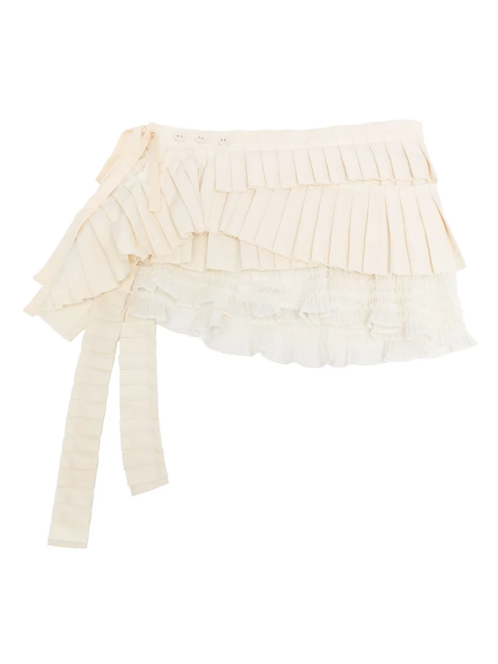 Rokh Micro Mini Pleated Skirt Belt