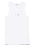 Moncler logo-patch tank top - White