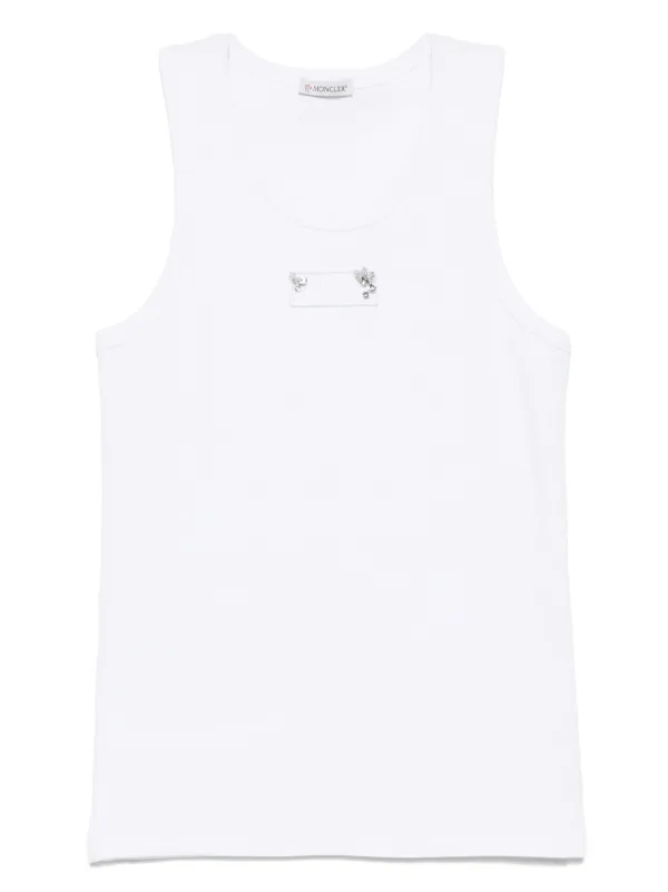 Moncler ロゴパッチ タンクトップ | ホワイト | FARFETCH JP