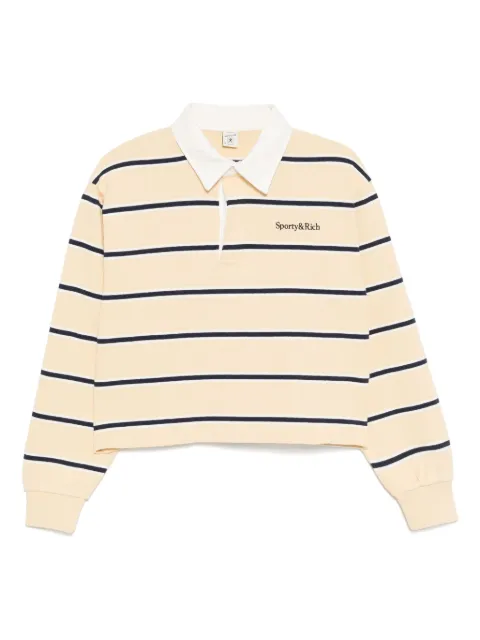Sporty & Rich Serif logo rugby polo top